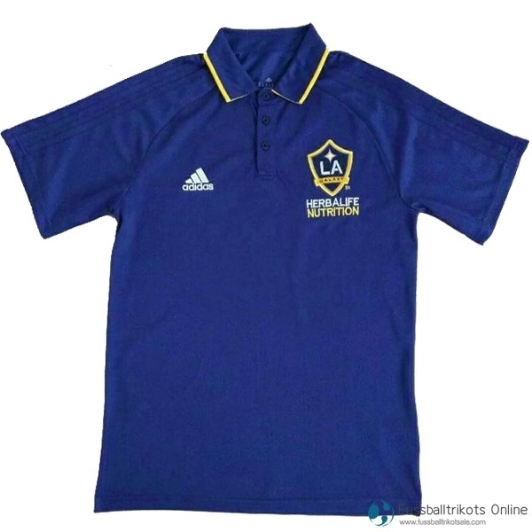 Los Angeles Galaxy Polo 2017-18 Blau Fussballtrikots Günstig